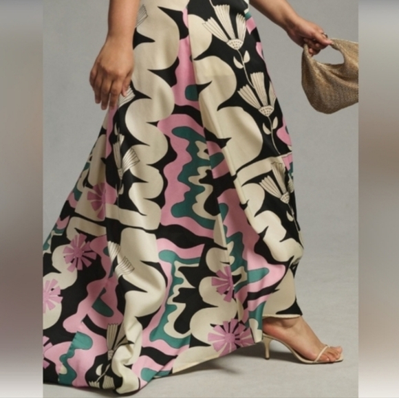 Anthropologie Oppscool Floral Graphic Print Maxi Dress - Picture 4 of 15
